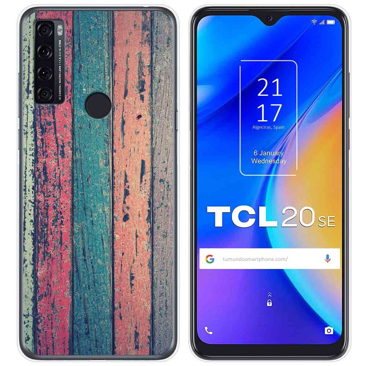 Funda Gel Tpu para TCL 20 SE diseño Madera 10 Dibujos