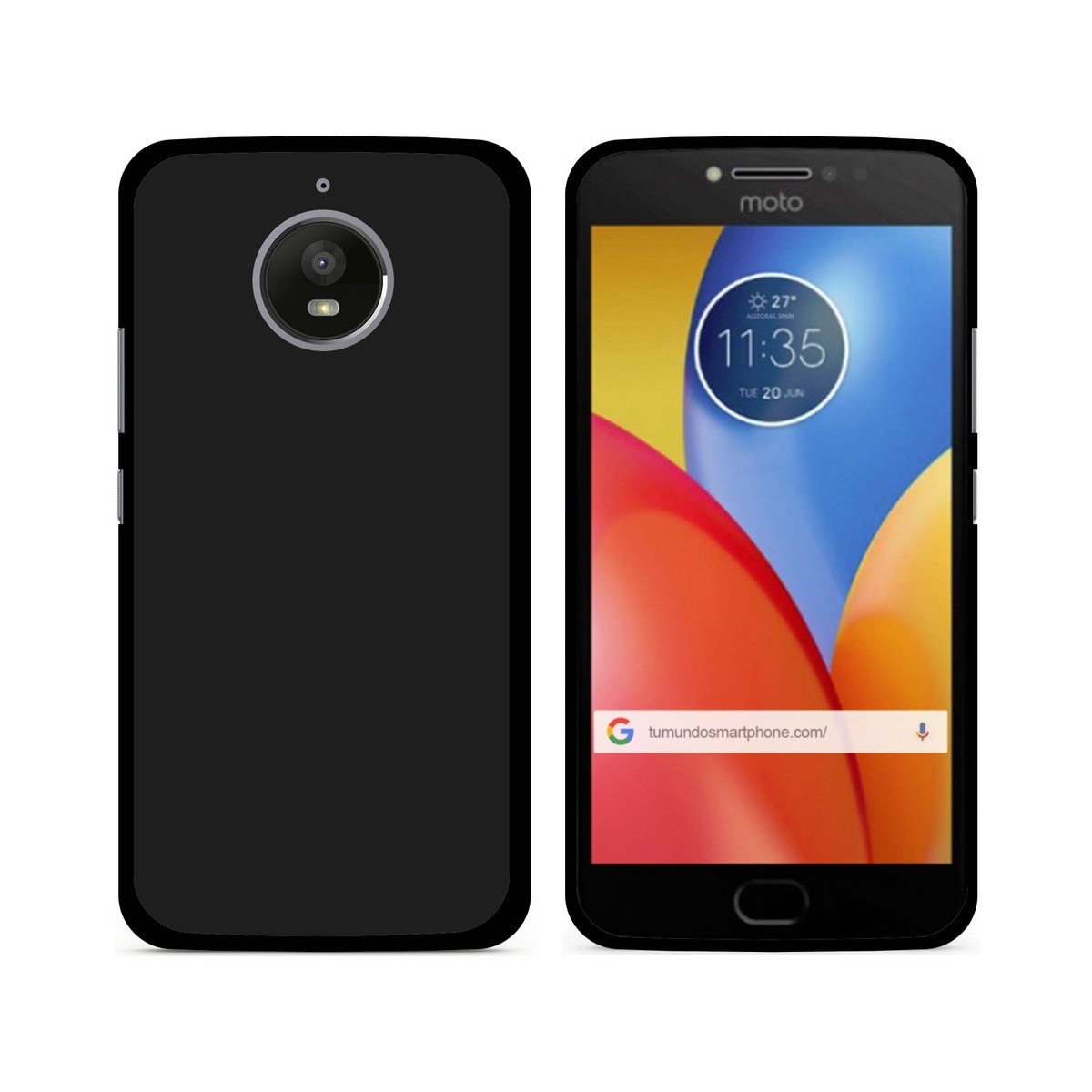 Funda Gel Tpu para Motorola Moto E4 Plus Color Negra