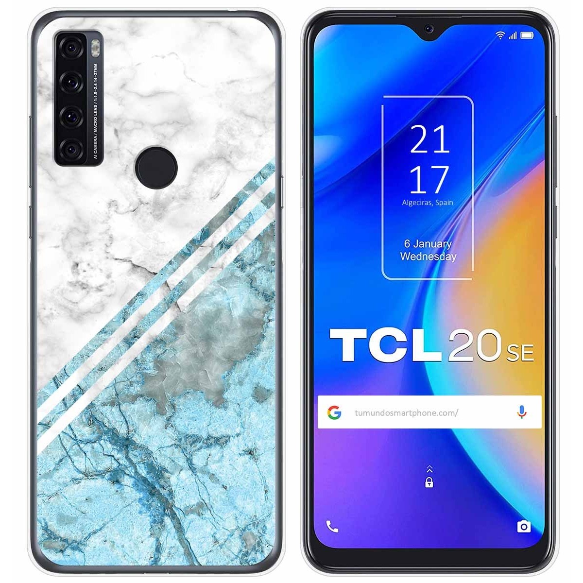Funda Gel Tpu para TCL 20 SE diseño Mármol 02 Dibujos