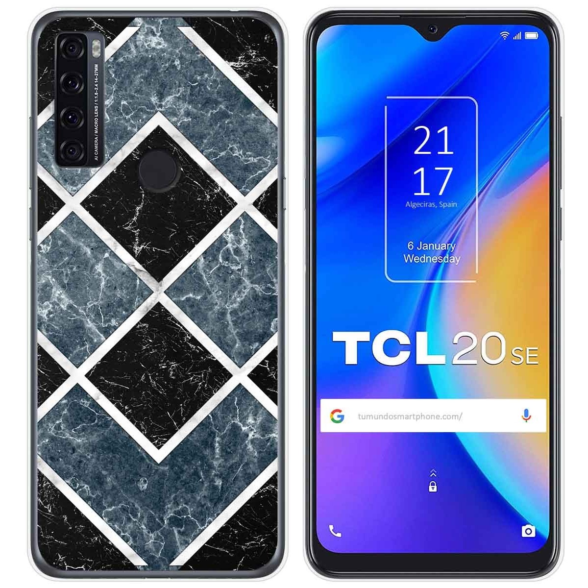 Funda Gel Tpu para TCL 20 SE diseño Mármol 06 Dibujos