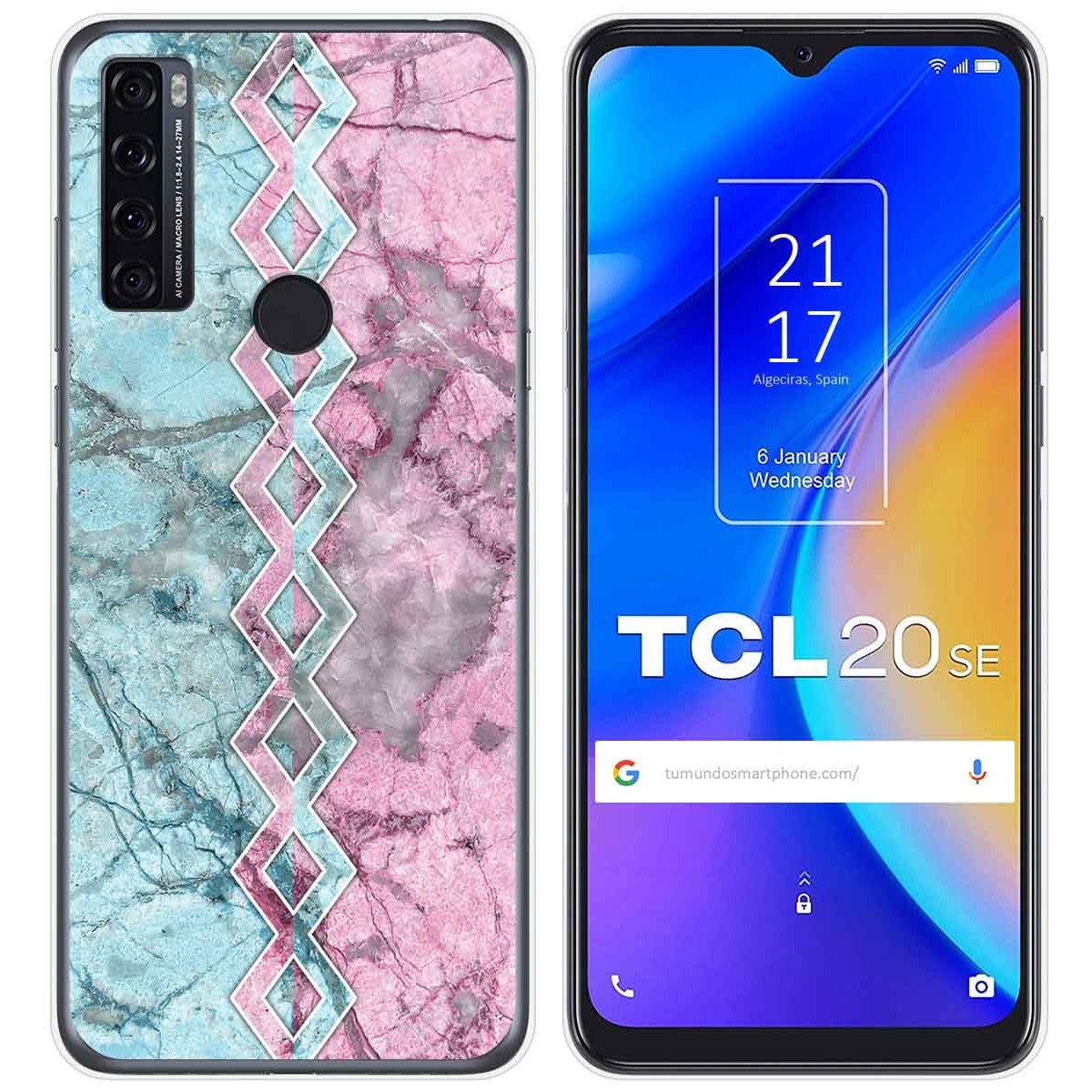 Funda Gel Tpu para TCL 20 SE diseño Mármol 08 Dibujos
