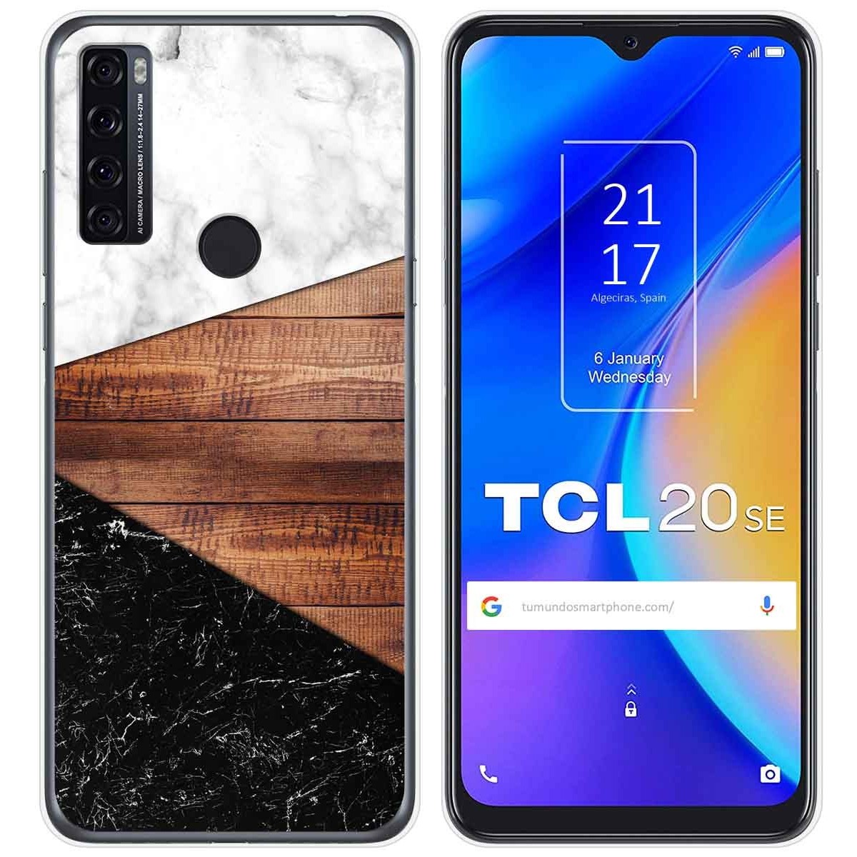 Funda Gel Tpu para TCL 20 SE diseño Mármol 11 Dibujos