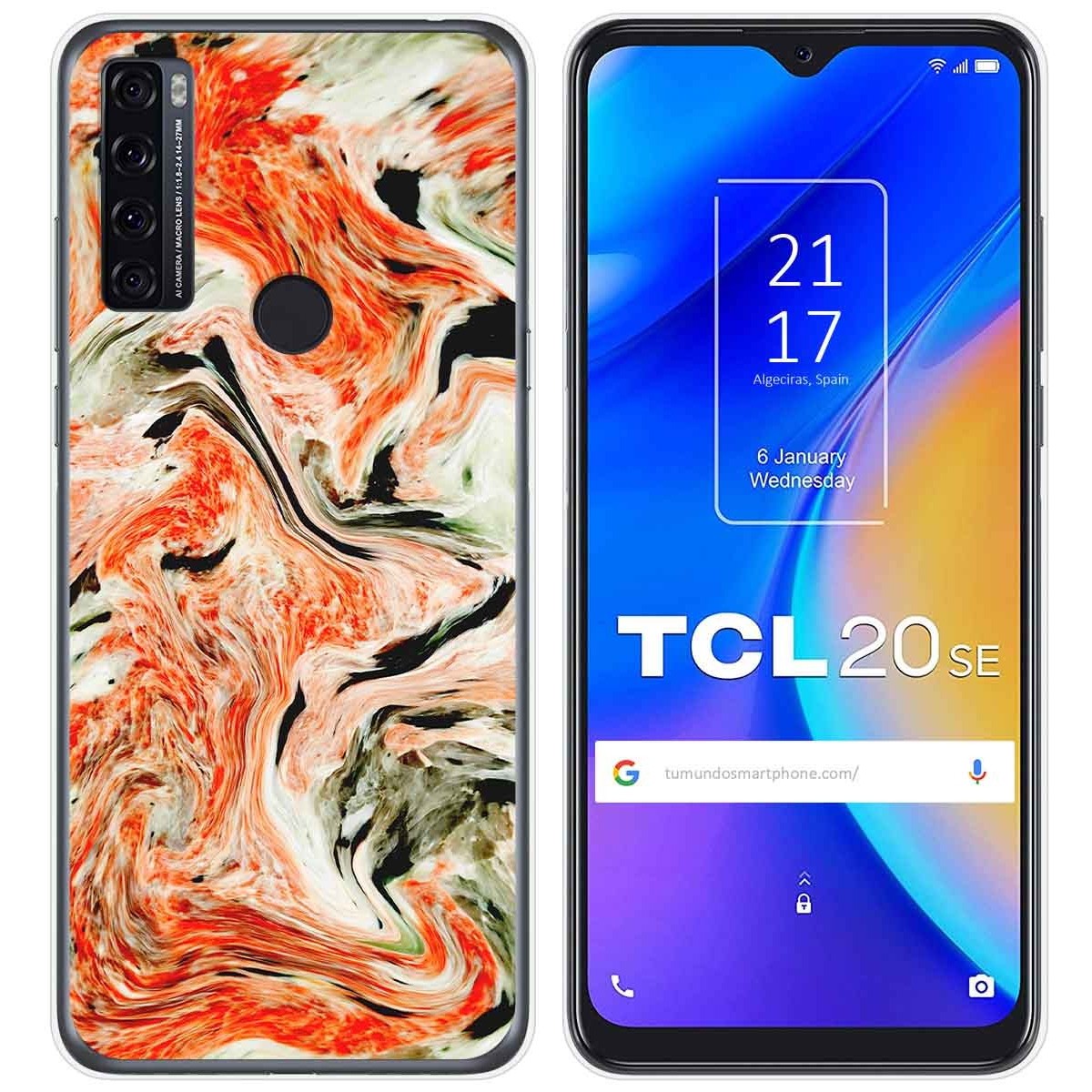 Funda Gel Tpu para TCL 20 SE diseño Mármol 12 Dibujos