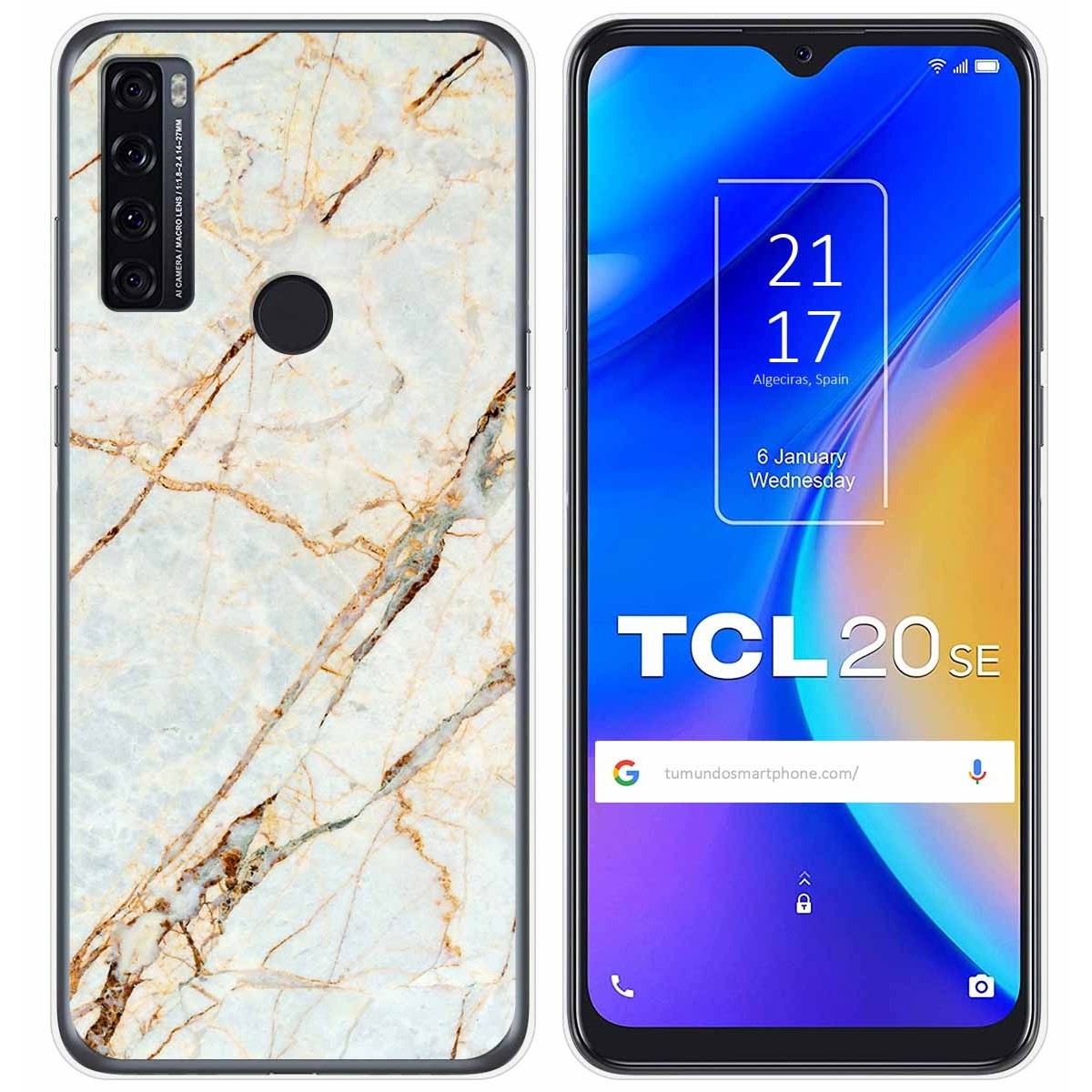 Funda Gel Tpu para TCL 20 SE diseño Mármol 13 Dibujos