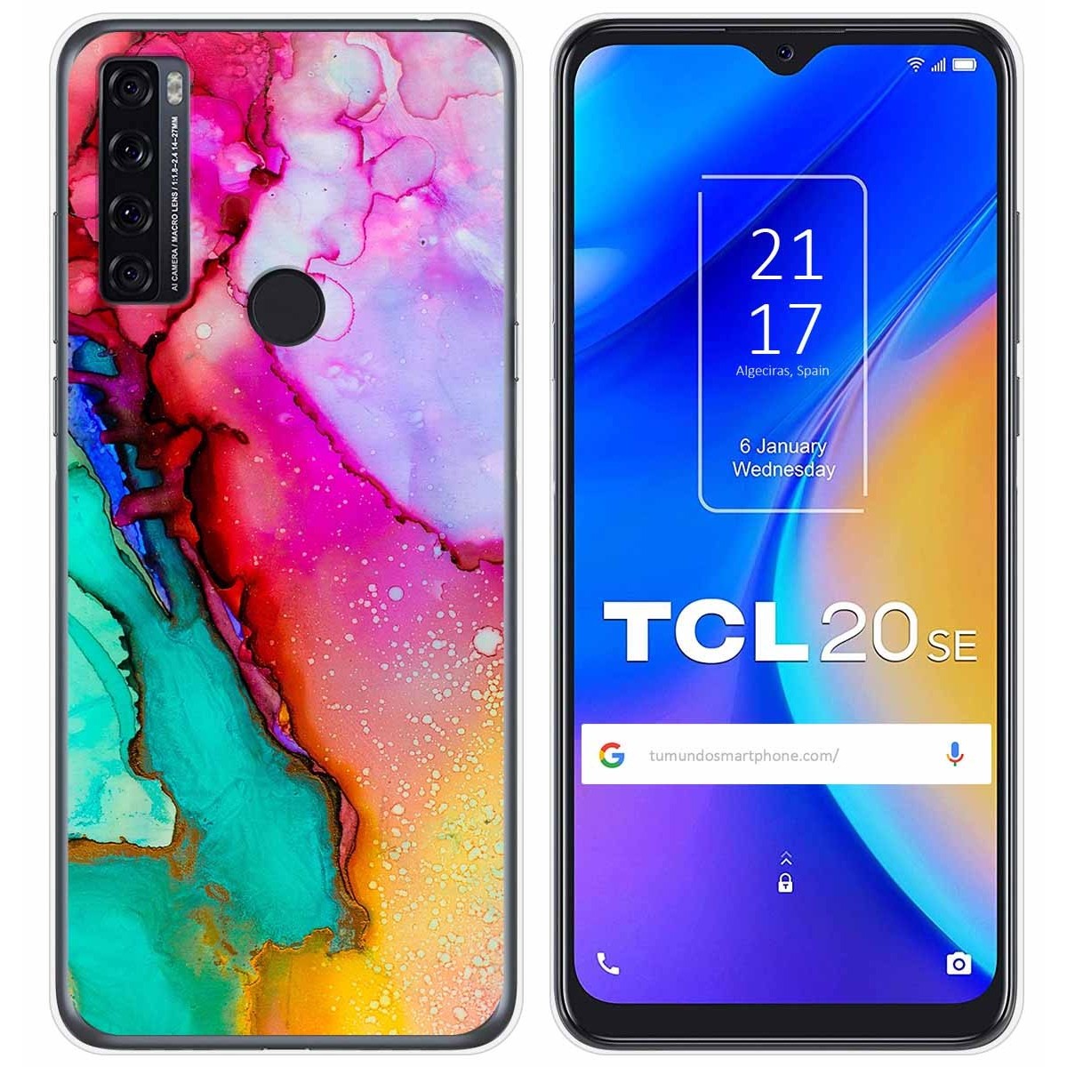 Funda Gel Tpu para TCL 20 SE diseño Mármol 15 Dibujos