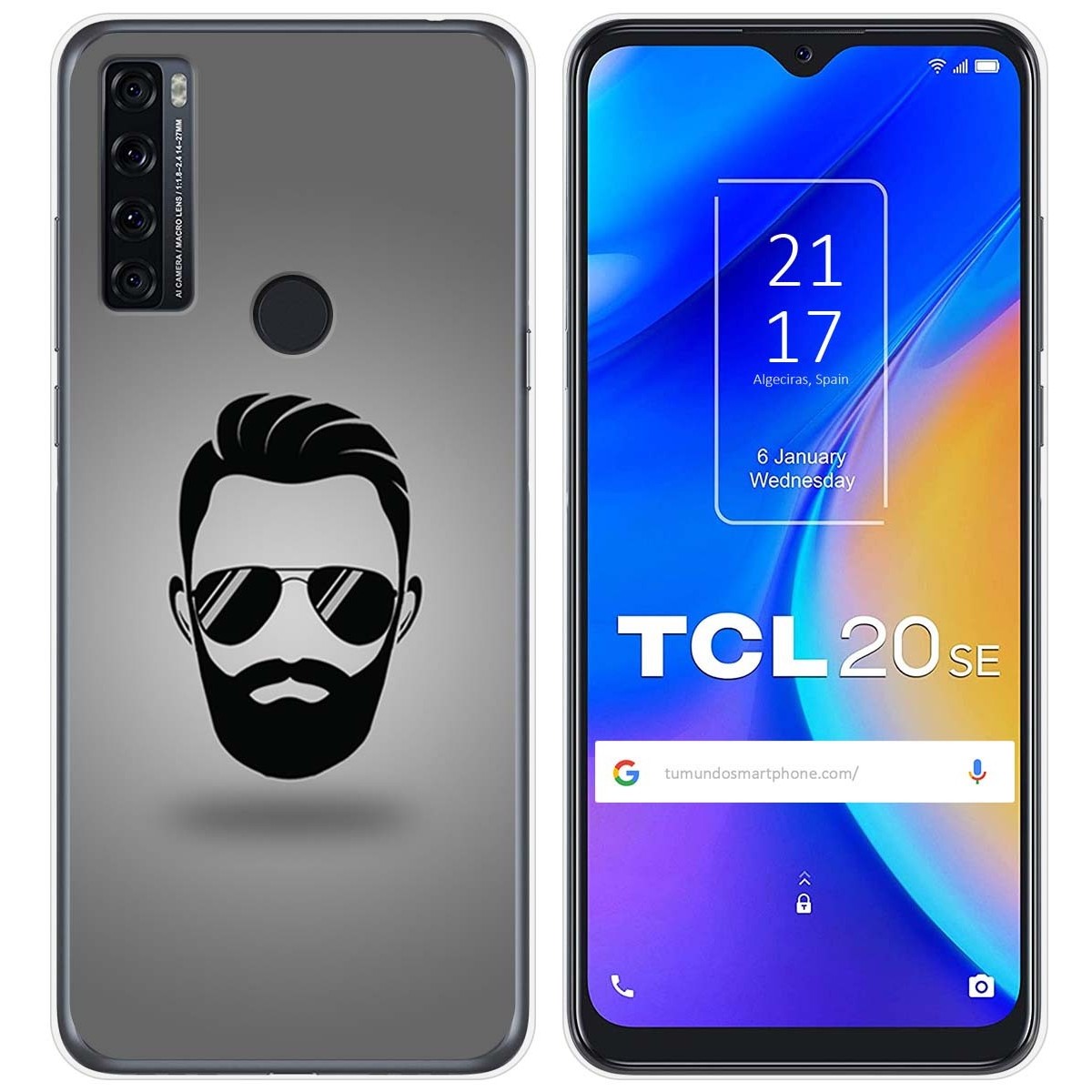 Funda Gel Tpu para TCL 20 SE diseño Barba Dibujos