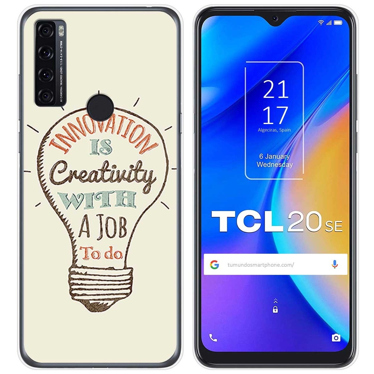 Funda Gel Tpu para TCL 20 SE diseño Creativity Dibujos