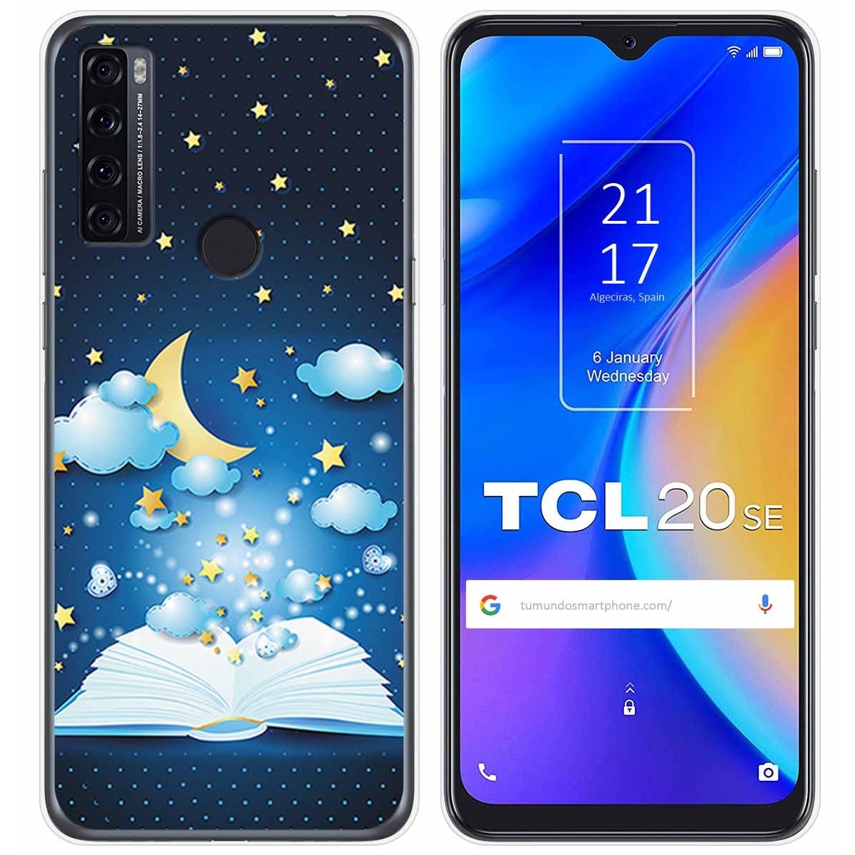 Funda Gel Tpu para TCL 20 SE diseño Libro Cuentos Dibujos