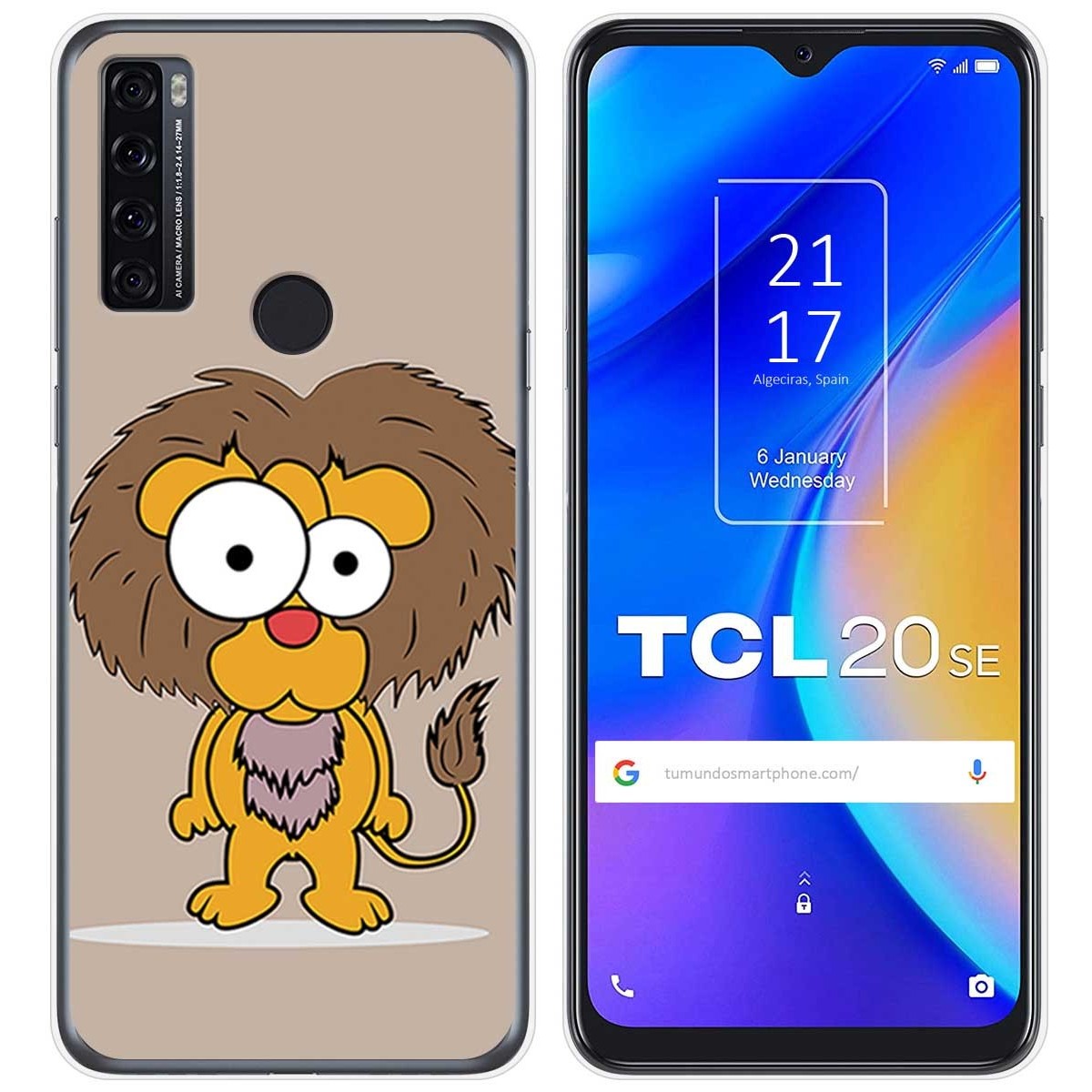 Funda Gel Tpu para TCL 20 SE diseño Leon Dibujos