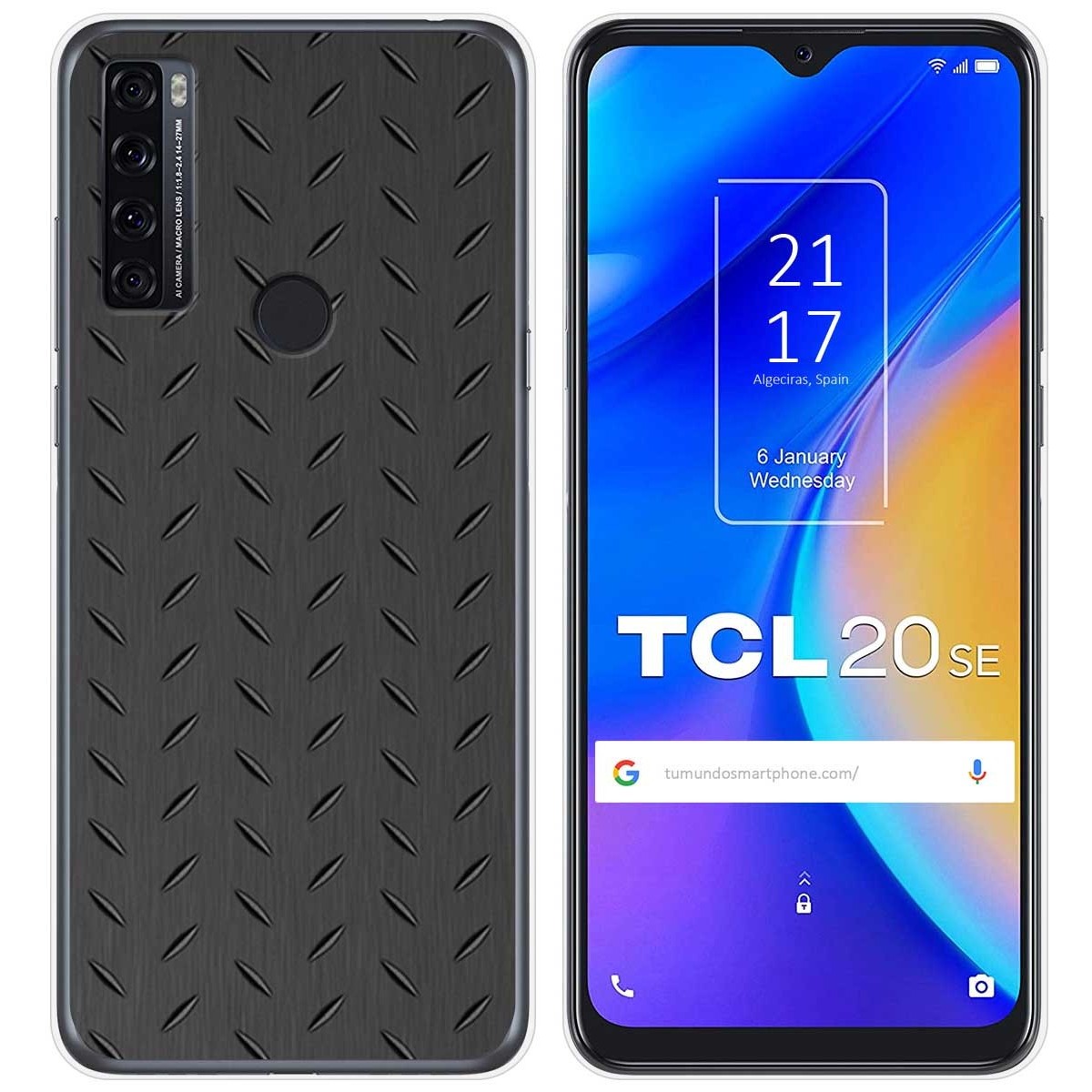 Funda Gel Tpu para TCL 20 SE diseño Metal Dibujos