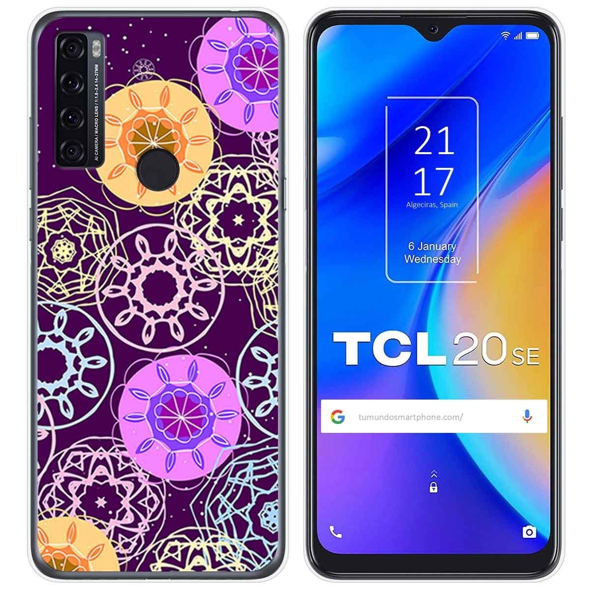 Funda Gel Tpu para TCL 20 SE diseño Radial Dibujos
