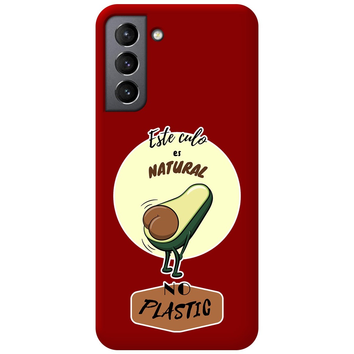Funda Silicona Líquida Roja para Samsung Galaxy S21 5G diseño Culo Natural Dibujos