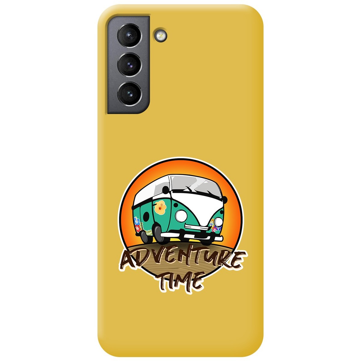 Funda Silicona Líquida Amarilla para Samsung Galaxy S21 5G diseño Adventure Time Dibujos