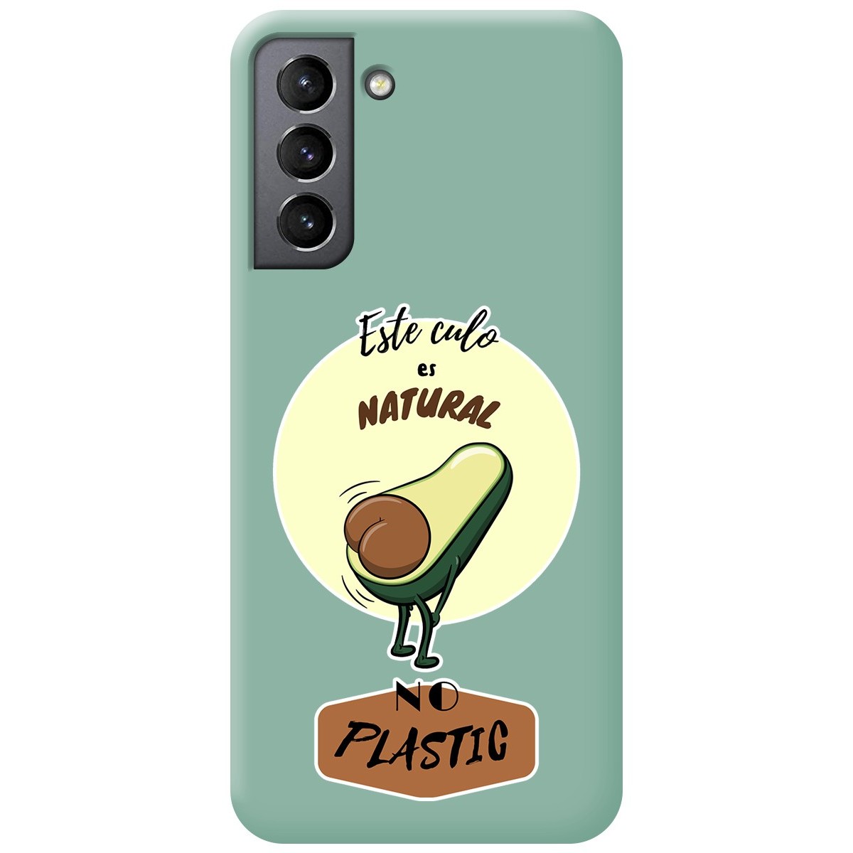 Funda Silicona Líquida Verde para Samsung Galaxy S21 5G diseño Culo Natural Dibujos