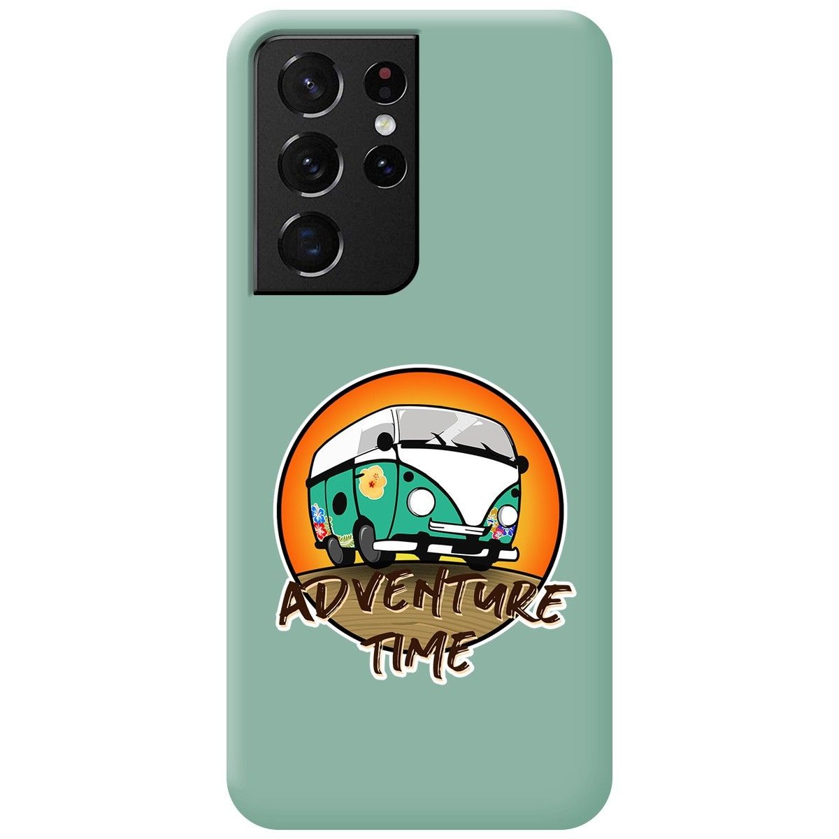 Funda Silicona Líquida Verde para Samsung Galaxy S21 Ultra 5G diseño Adventure Time Dibujos