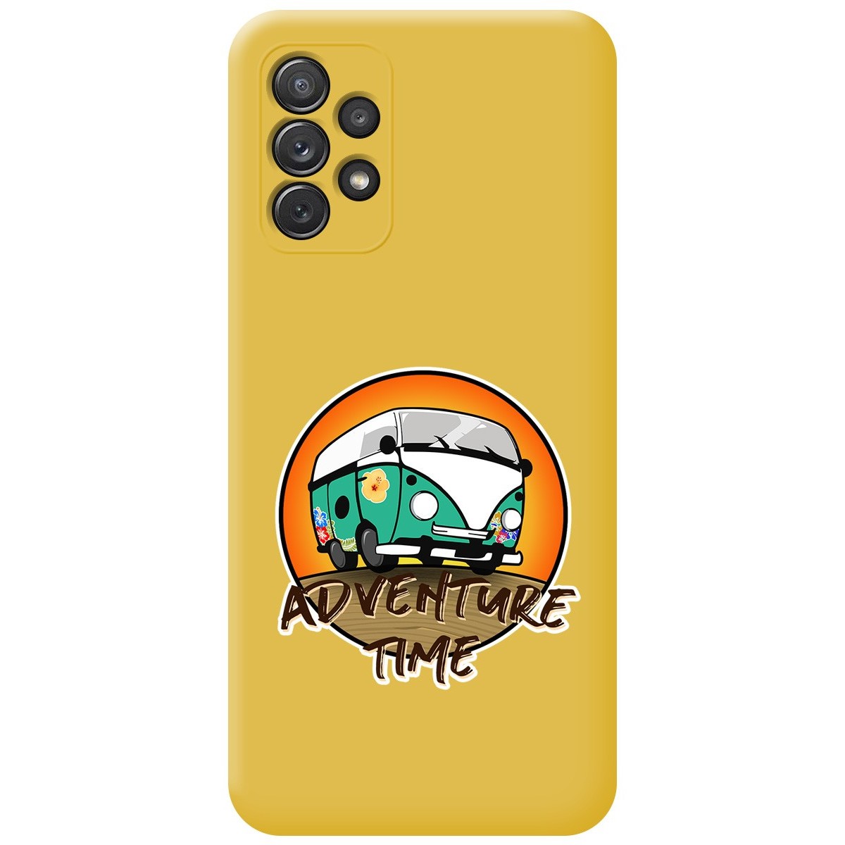 Funda Silicona Líquida Amarilla para Samsung Galaxy A72 diseño Adventure Time Dibujos