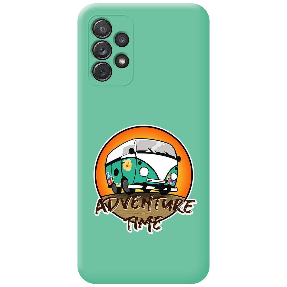 Funda Silicona Líquida Verde para Samsung Galaxy A72 diseño Adventure Time Dibujos
