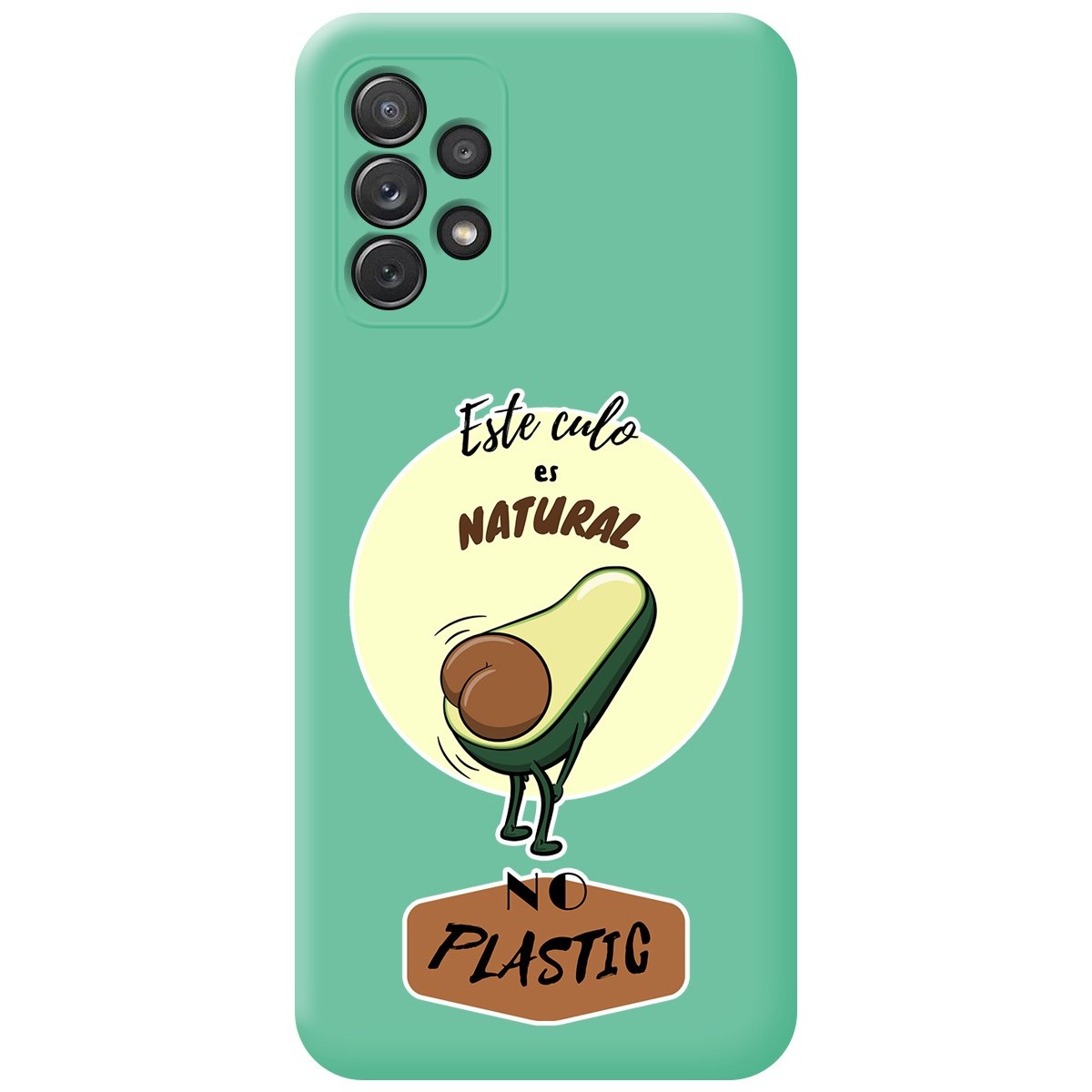 Funda Silicona Líquida Verde para Samsung Galaxy A72 diseño Culo Natural Dibujos