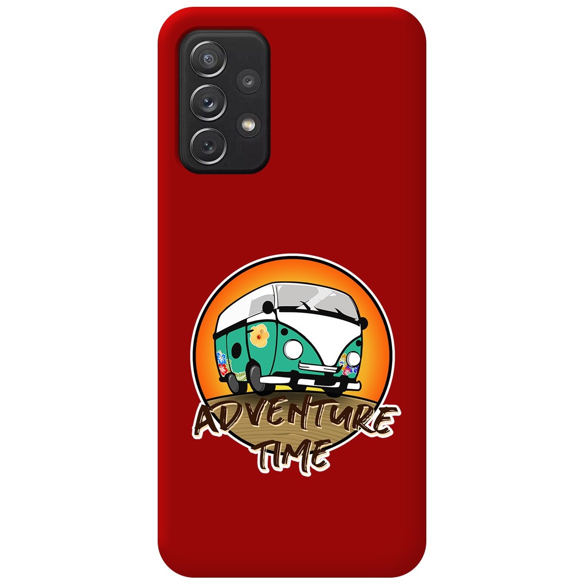 Funda Silicona Líquida Roja para Samsung Galaxy A52 / A52 5G / A52s 5G diseño Adventure Time Dibujos