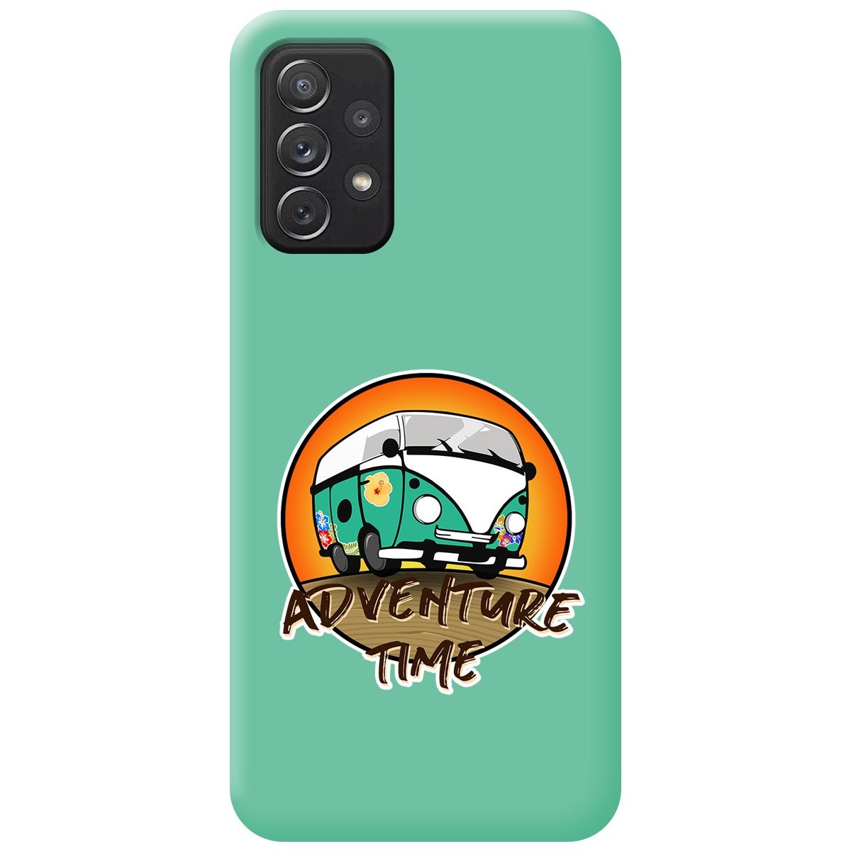 Funda Silicona Líquida Verde para Samsung Galaxy A52 / A52 5G / A52s 5G diseño Adventure Time Dibujos
