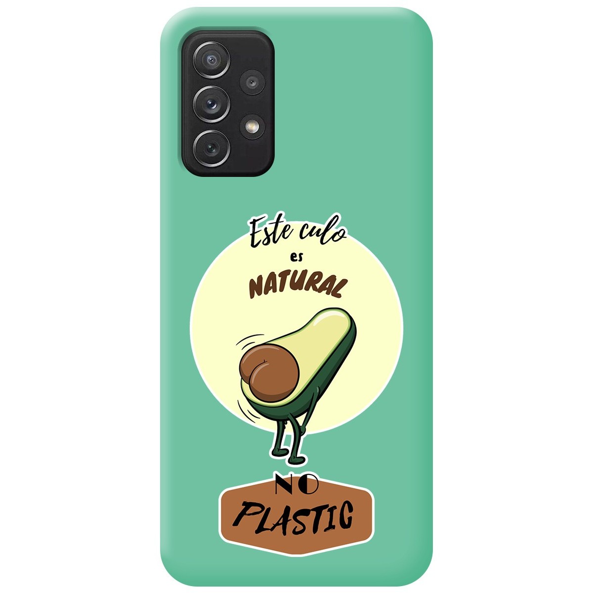 Funda Silicona Líquida Verde para Samsung Galaxy A52 / A52 5G / A52s 5G diseño Culo Natural Dibujos