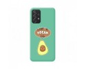 Funda Silicona Líquida Verde para Samsung Galaxy A52 / A52 5G / A52s 5G diseño Vegan Life Dibujos