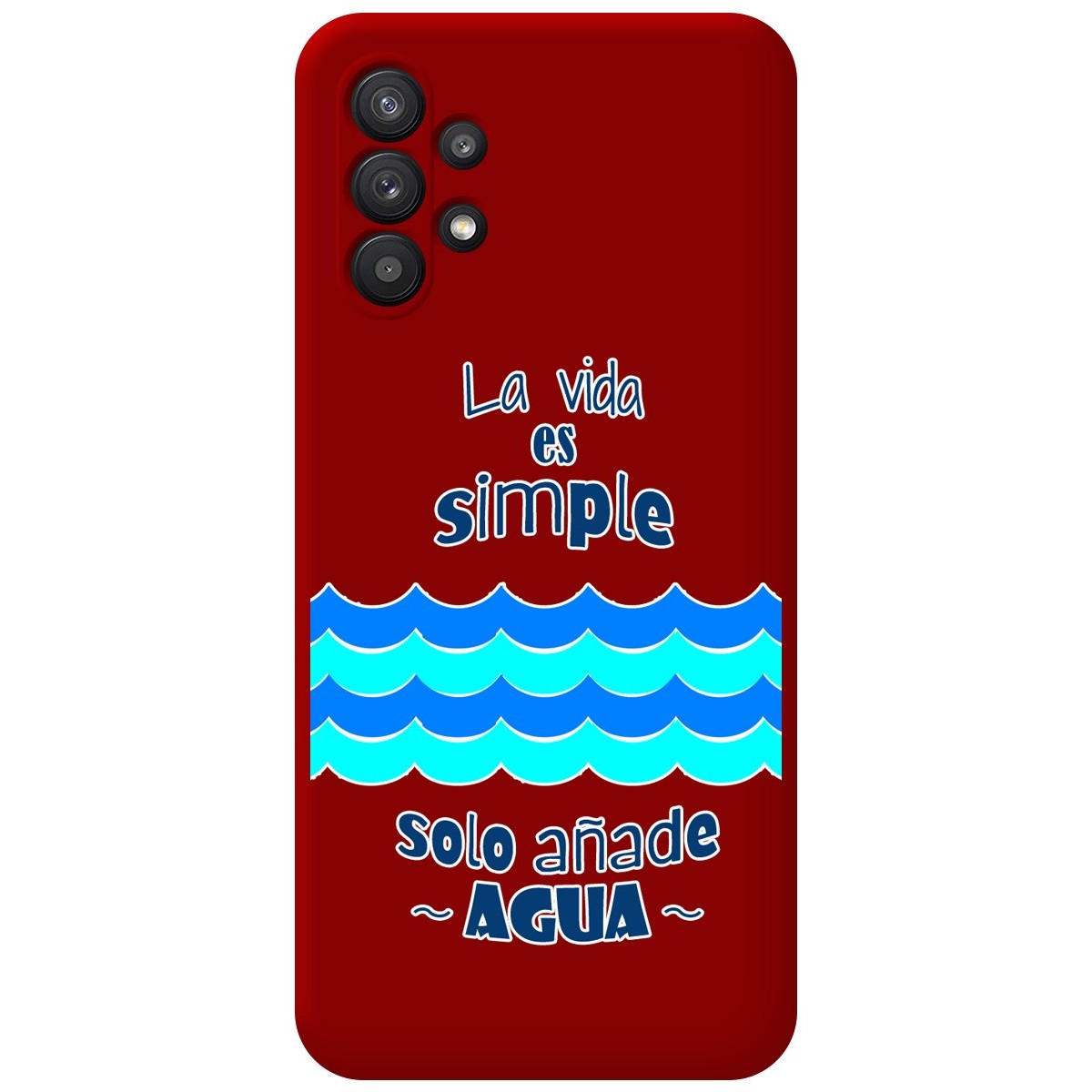 Funda Silicona Líquida Roja para Samsung Galaxy A32 5G diseño Agua Dibujos