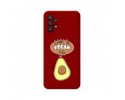 Funda Silicona Líquida Roja para Samsung Galaxy A32 5G diseño Vegan Life Dibujos