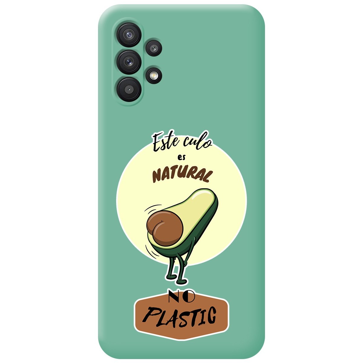 Funda Silicona Líquida Verde para Samsung Galaxy A32 5G diseño Culo Natural Dibujos