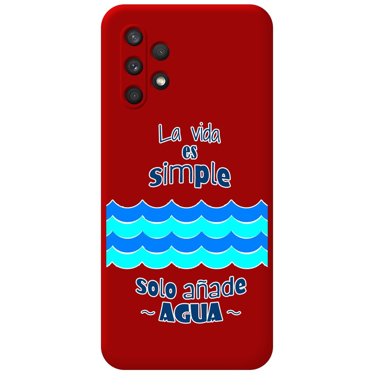 Funda Silicona Líquida Roja para Samsung Galaxy A32 4G diseño Agua Dibujos