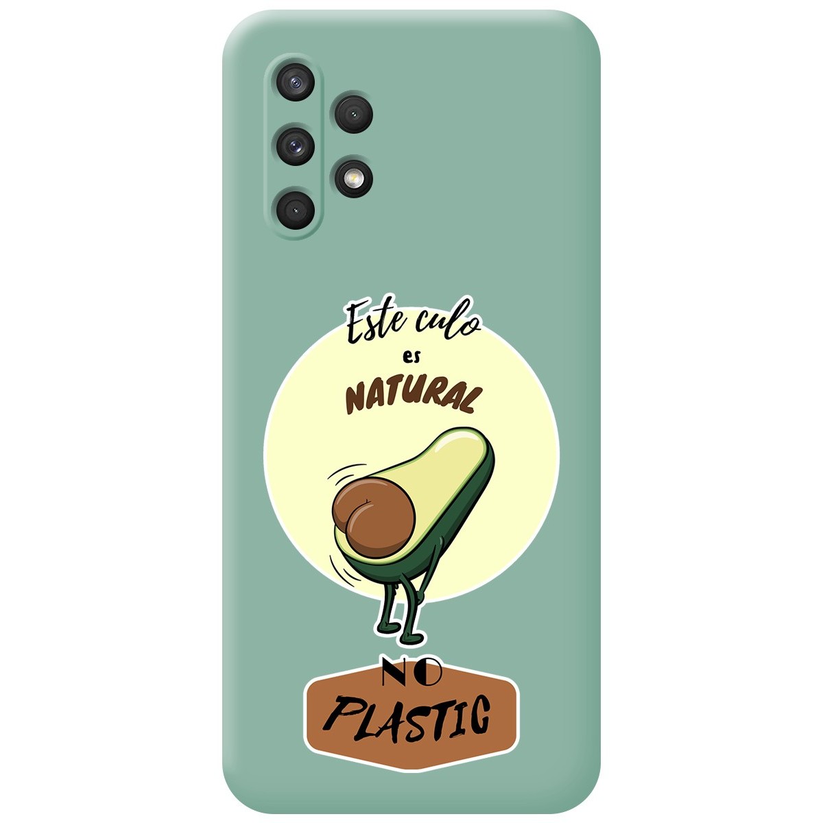 Funda Silicona Líquida Verde para Samsung Galaxy A32 4G diseño Culo Natural Dibujos
