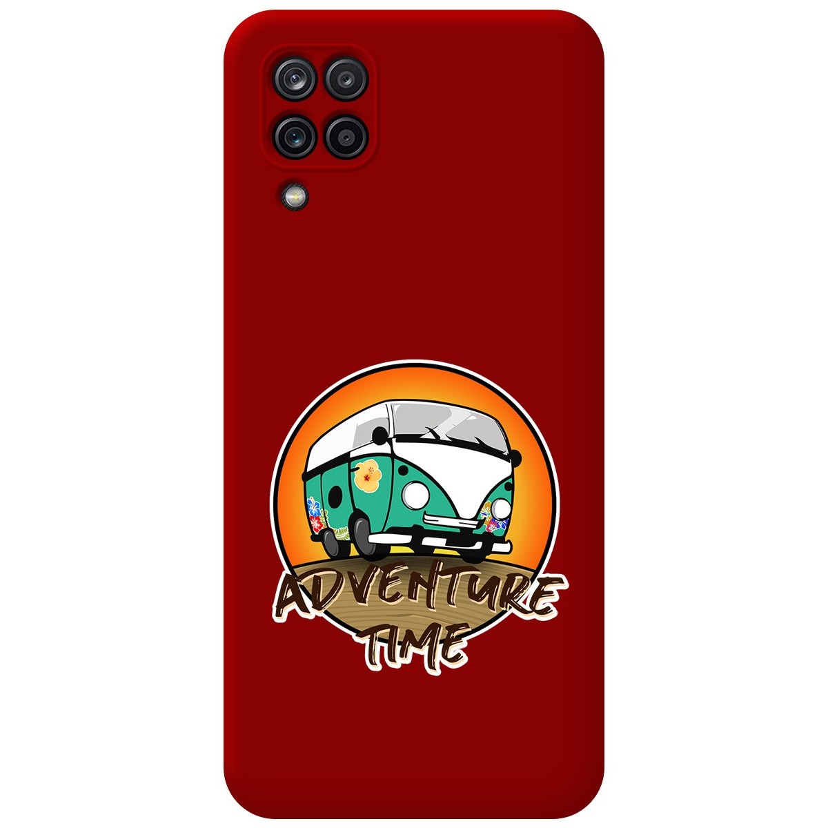 Funda Silicona Líquida Roja para Samsung Galaxy A12 / M12 diseño Adventure Time Dibujos