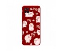 Funda Silicona Líquida Roja para Samsung Galaxy A12 / M12 diseño Cerdos Dibujos