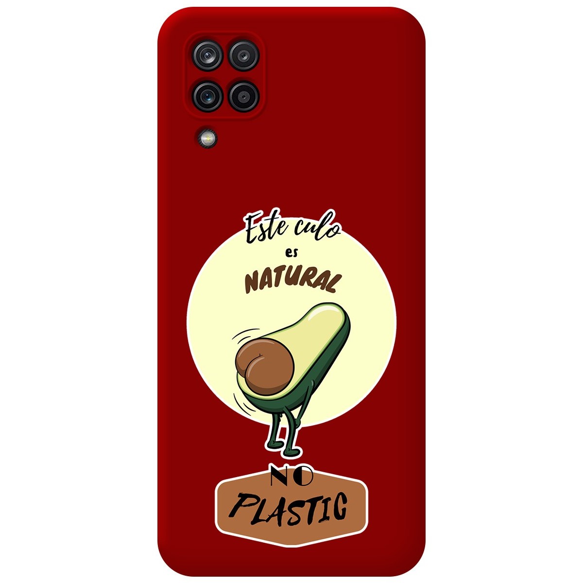 Funda Silicona Líquida Roja para Samsung Galaxy A12 / M12 diseño Culo Natural Dibujos