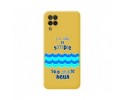 Funda Silicona Líquida Amarilla para Samsung Galaxy A12 / M12 diseño Agua Dibujos