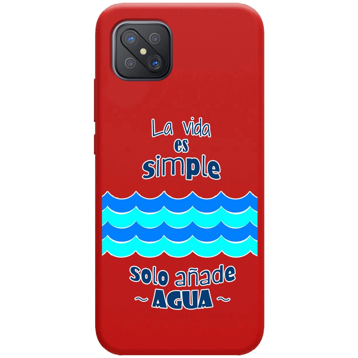 Funda Silicona Líquida Roja para Oppo Reno 4Z 5G diseño Agua Dibujos