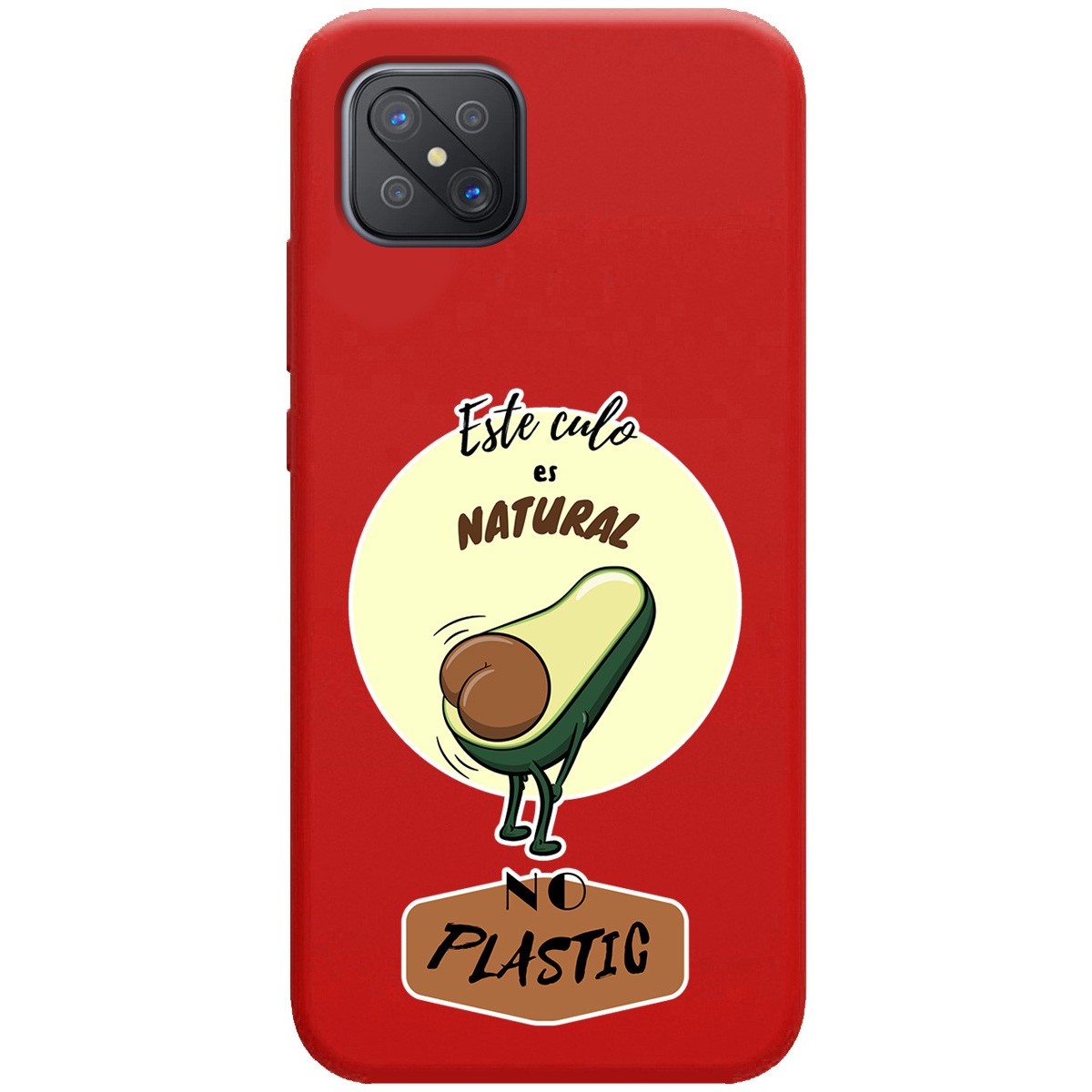 Funda Silicona Líquida Roja para Oppo Reno 4Z 5G diseño Culo Natural Dibujos