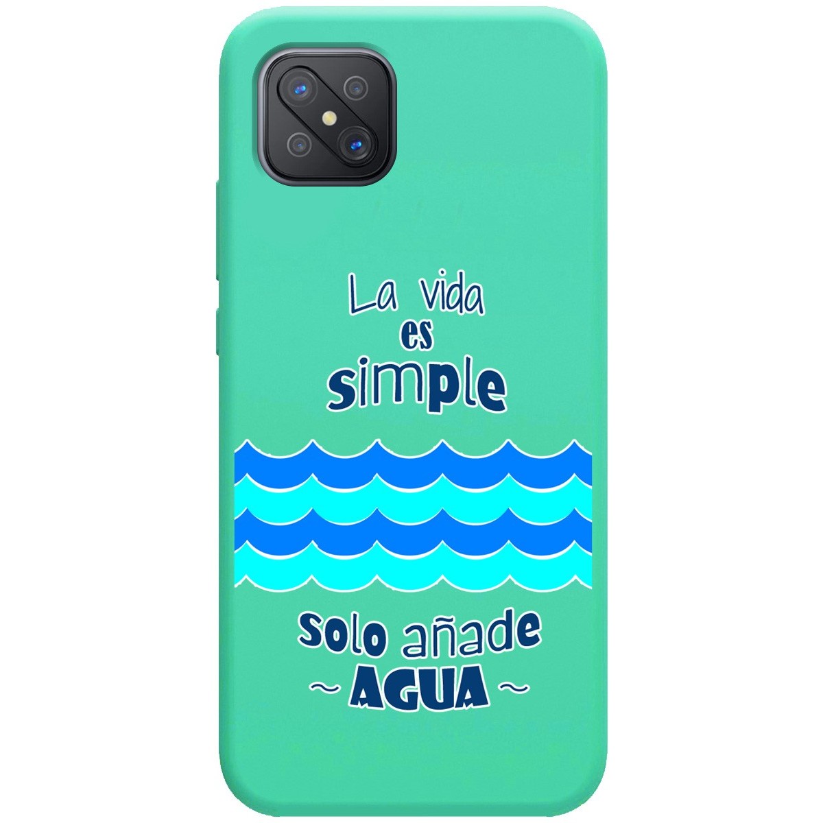 Funda Silicona Líquida Verde para Oppo Reno 4Z 5G diseño Agua Dibujos