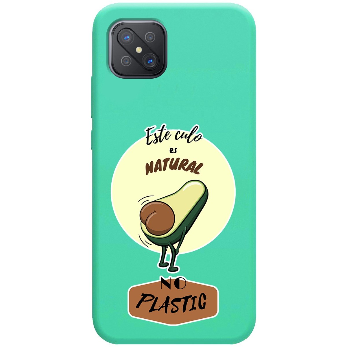 Funda Silicona Líquida Verde para Oppo Reno 4Z 5G diseño Culo Natural Dibujos