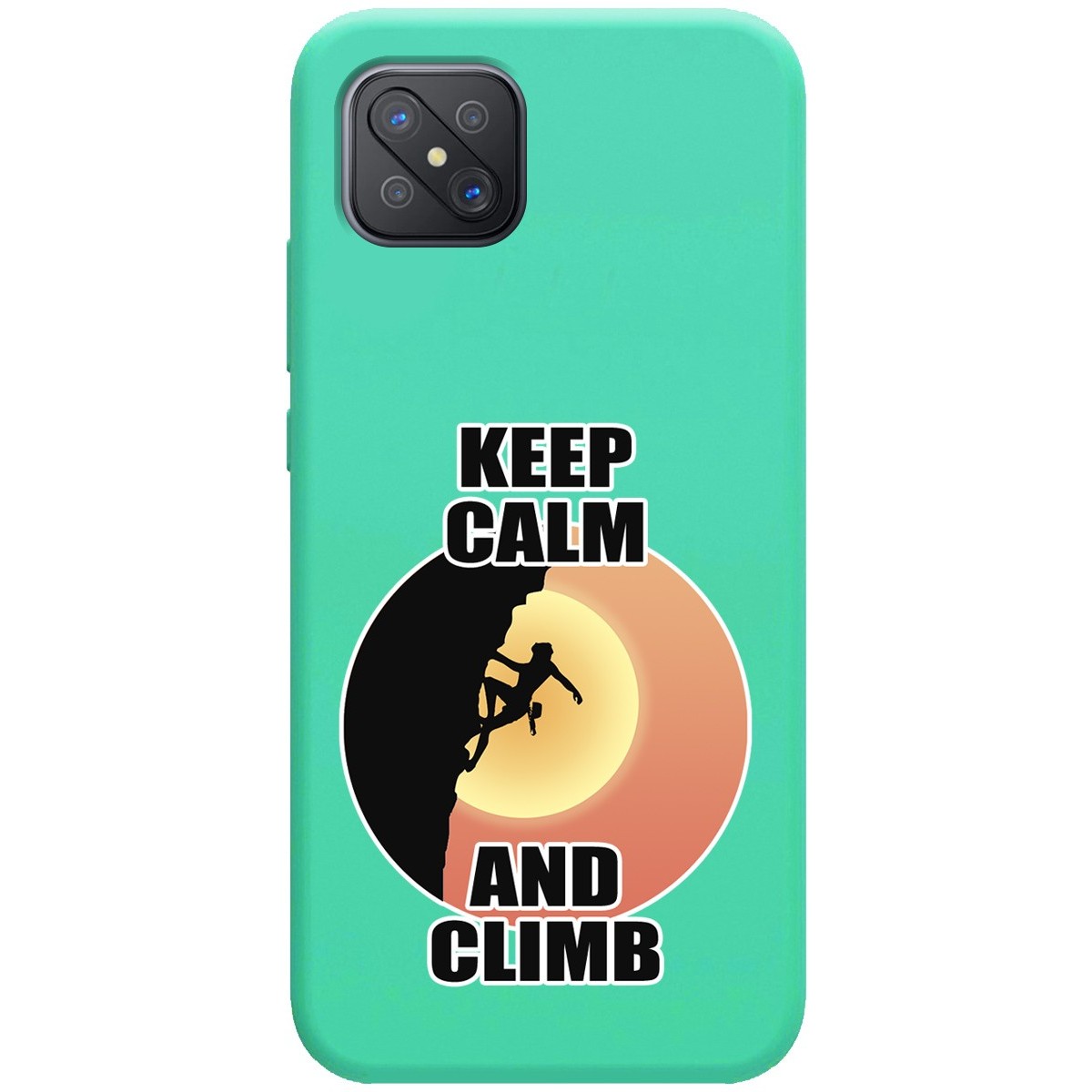 Funda Silicona Líquida Verde para Oppo Reno 4Z 5G diseño Mujer Escalada Dibujos