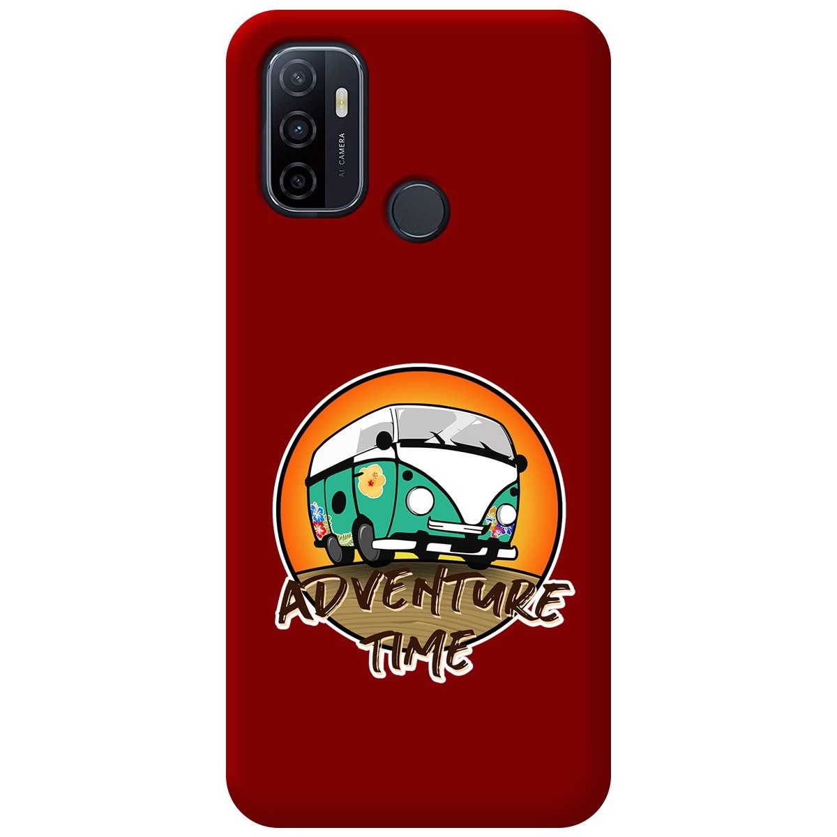 Funda Silicona Líquida Roja para Oppo A53 / A53s diseño Adventure Time Dibujos
