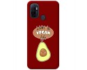 Funda Silicona Líquida Roja para Oppo A53 / A53s diseño Vegan Life Dibujos