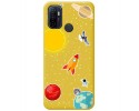 Funda Silicona Líquida Amarilla para Oppo A53 / A53s diseño Espacio Dibujos