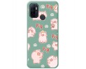 Funda Silicona Líquida Verde para Oppo A53 / A53s diseño Cerdos Dibujos