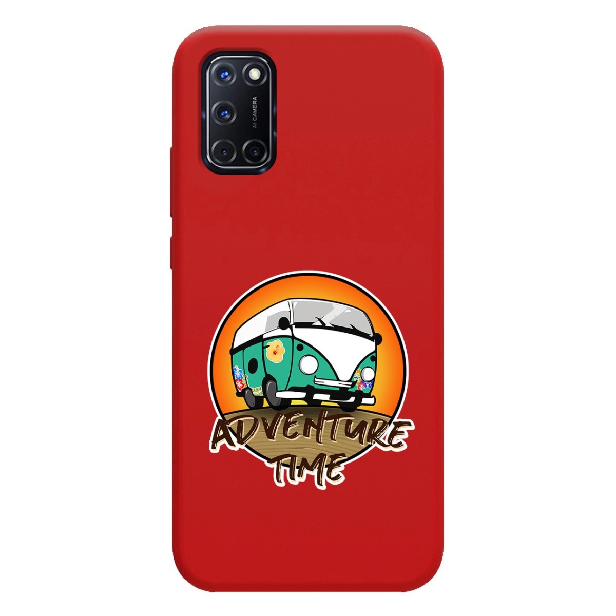 Funda Silicona Líquida Roja para Oppo A52 / A72 diseño Adventure Time Dibujos