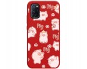 Funda Silicona Líquida Roja para Oppo A52 / A72 diseño Cerdos Dibujos