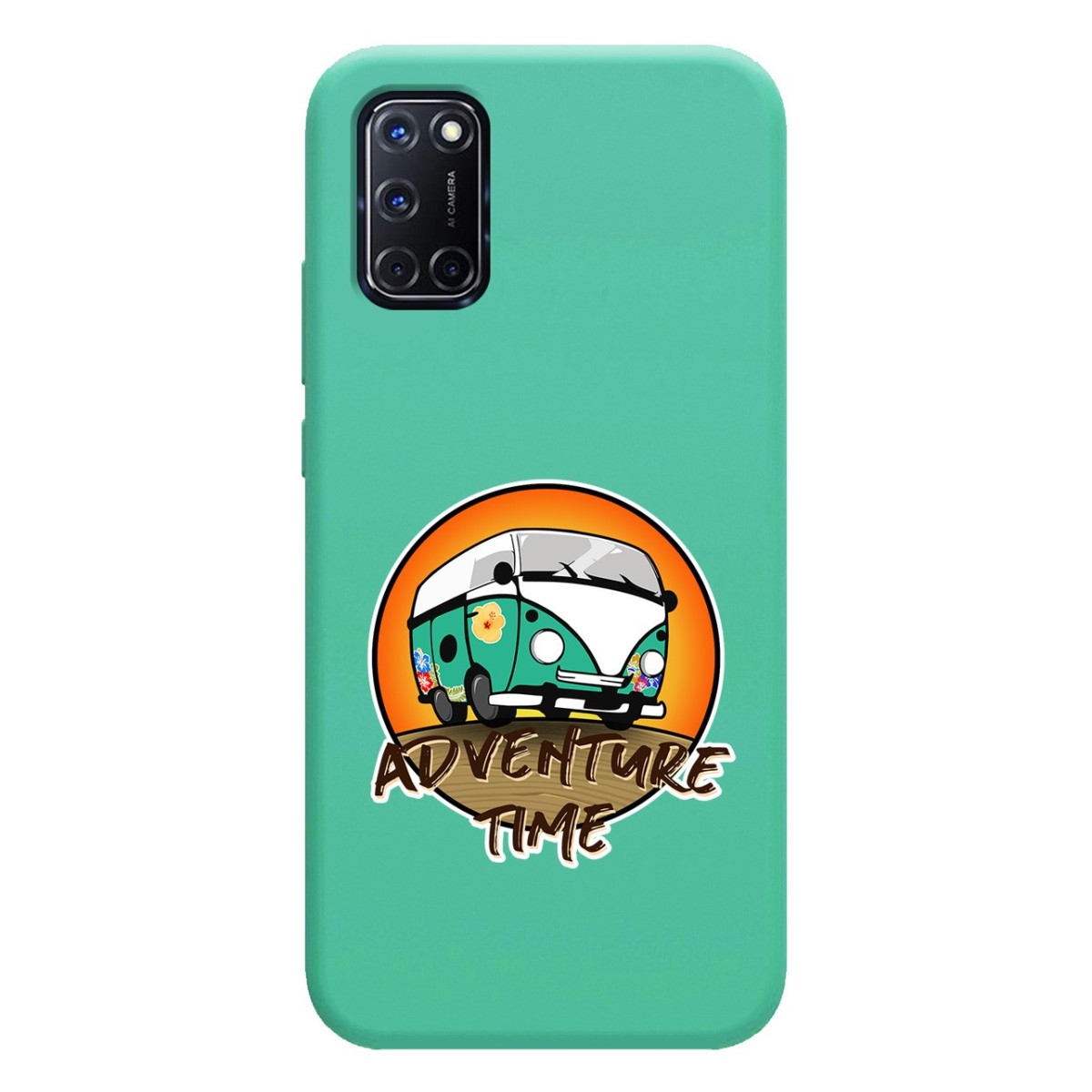 Funda Silicona Líquida Verde para Oppo A52 / A72 diseño Adventure Time Dibujos