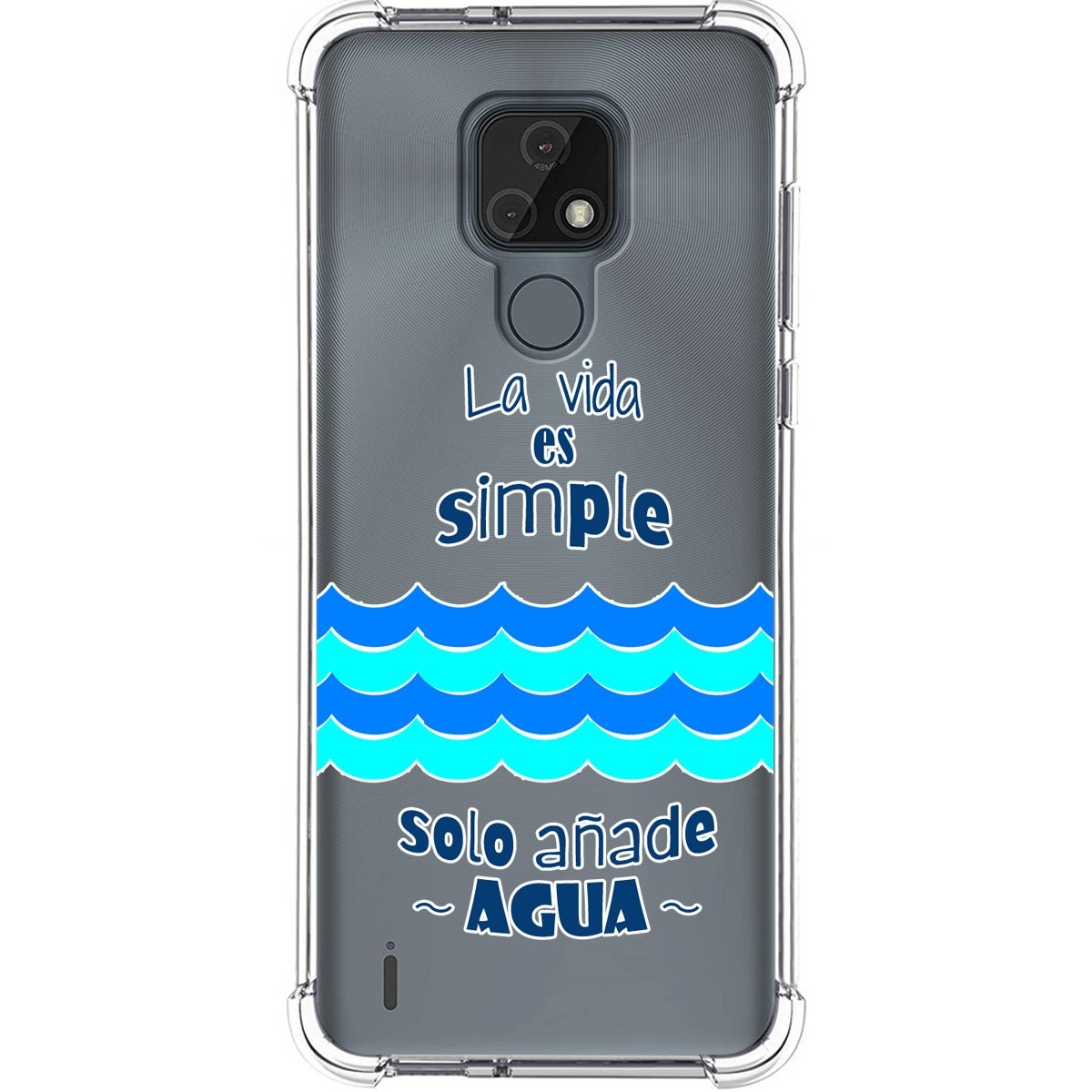 Funda Silicona Antigolpes para Motorola Moto E7 diseño Agua Dibujos