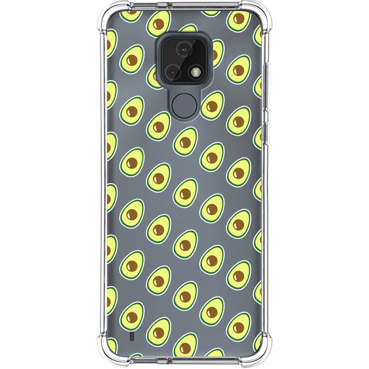 Funda Silicona Antigolpes para Motorola Moto E7 diseño Aguacate Dibujos