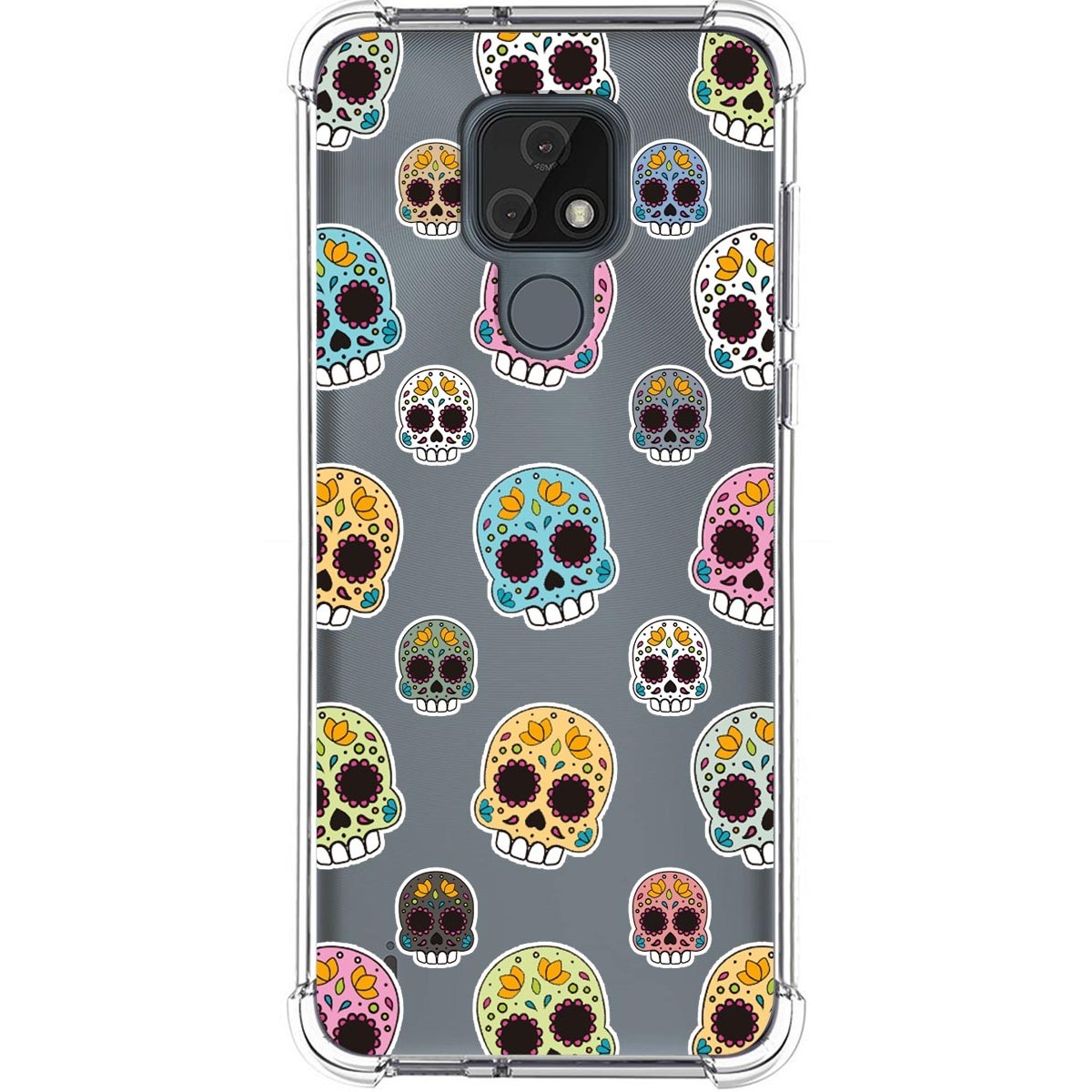 Funda Silicona Antigolpes para Motorola Moto E7 diseño Catrina Dibujos